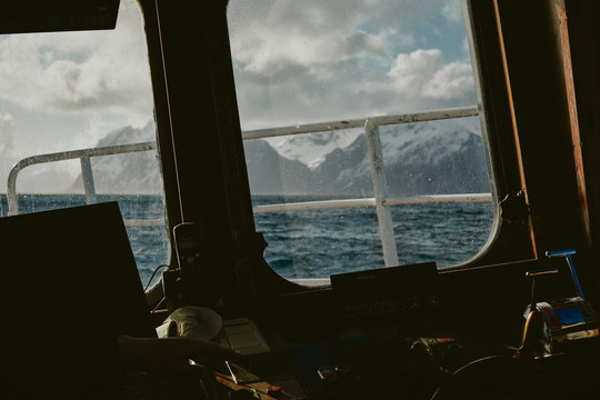 View from window of fishing boat