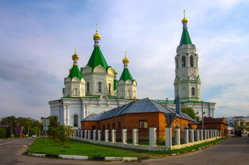 Fototapeta na wymiar Yegoryevsk, Russia - August, 2019: Alexander Nevsky Cathedral