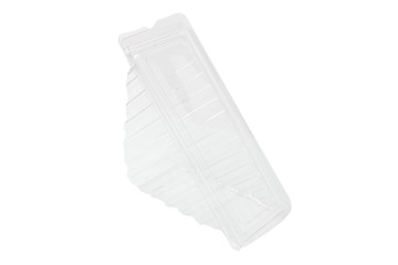 plastic packaging for sandwiches on a white background
