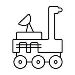 Rover on moon icon vector