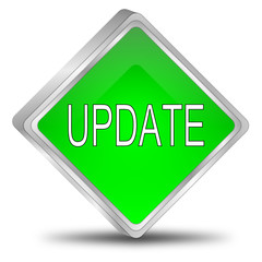 Update Button - 3D illustration