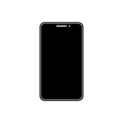 Smart phone, mobile phone icon in black for web, mobile on isolated white background. EPS 10 vector.