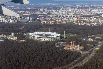 The City of Frankfurt with the Stadium