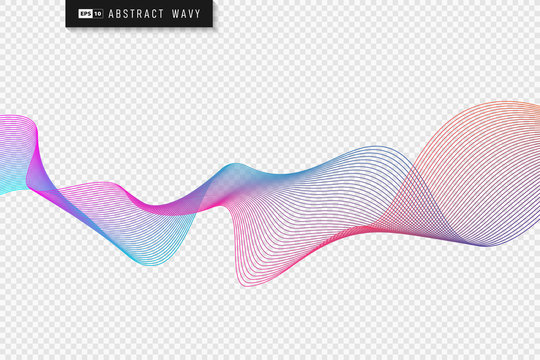 Abstract colorful line design of wavy pattern artwork element background. illustration vector eps10