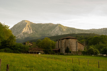 Mountains landscape in the basque country, northern spain