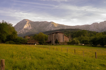 Mountains landscape in the basque country, northern spain