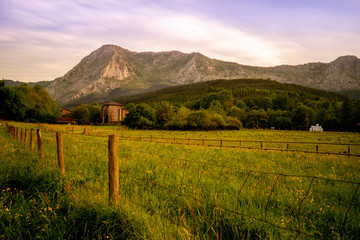 Mountains landscape in the basque country, northern spain
