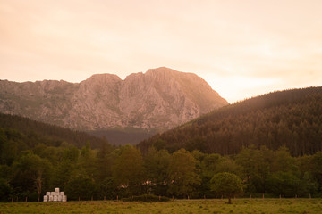 Mountains landscape in the basque country, northern spain