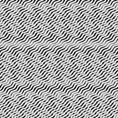 Black waves pattern in marine style.