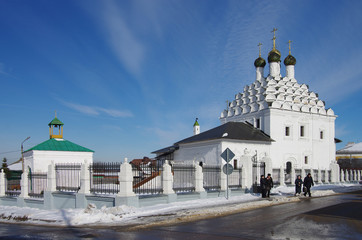 KOLOMNA, RUSSIA - February, 2019: Church of Nikola Posadsky in winter day