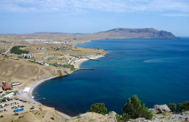 Obraz premium Sea view from the top of Cape Alchak in Crimea