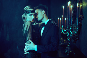 glamorous passionate couple