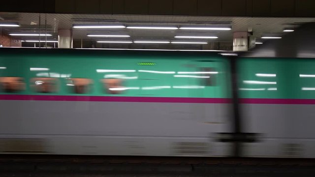 Shinkansen bullet train in Japan