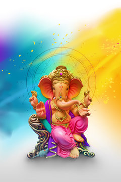 Lord Ganesha, is one of the best-known and most worshiped god in the Hindu religion lord Ganesha of Indian festival tradition