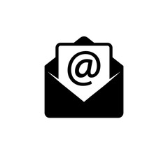 Mail. Envelope icon, logo isolated on white background