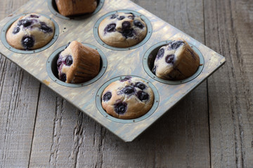 ブルーベリーマフィンの出来上がり