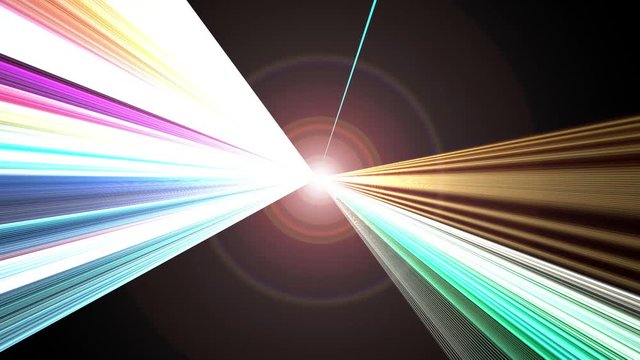光ビームフレア高速ワープ