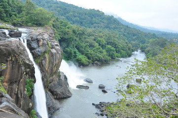 waterfall in the mountains