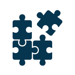 puzzle - jigsaw puzzle icon vector design template