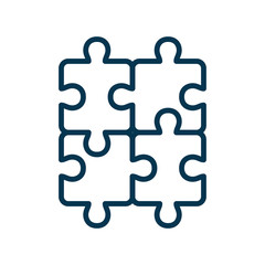 puzzle - jigsaw puzzle icon vector design template