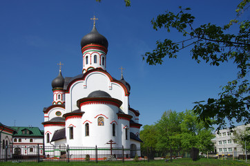 MOSCOW, RUSSIA - May, 2019: Holy Trinity Church in Stariye Cheryomushki