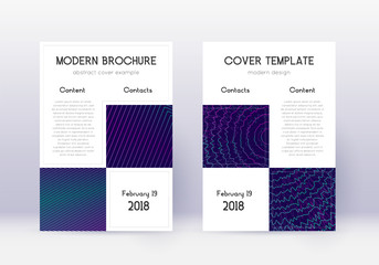 Naklejka na ściany i meble Business cover design template set. Neon abstract 