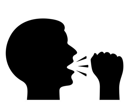 recommend clip art: Coughing person vector icon