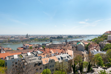 Fototapeta na wymiar City center panorama of Budapest