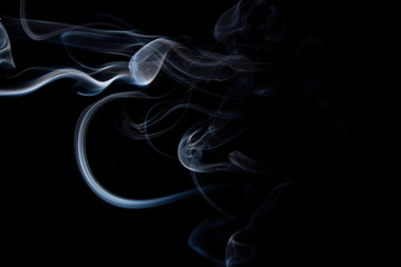 smoke on black background