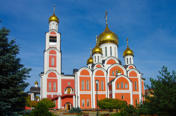 Fototapeta na wymiar Odintsovo, Russia - October, 2019: Cathedral of St. George