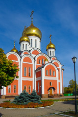 Fototapeta na wymiar Odintsovo, Russia - October, 2019: Cathedral of St. George