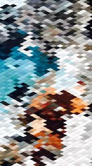 Abstract Colorful Geometrical Artwork,Abstract Graphical Art Background Texture,Modern Conceptual Art,Synthwave Aesthetic Cyberpunk Poster Print,3D Rendering