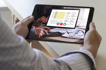 man talking business plan in video conference online meeting in video call working from home virtual answer call