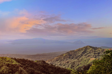nice view of the Taal volcano at dawn