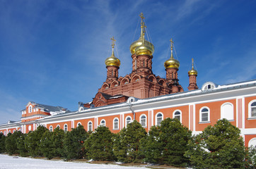 SERGIYEV POSAD, RUSSIA - March, 2020: The Chernigovsky skete in Sergiev Posad