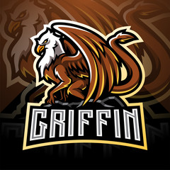 Griffin esport mascot logo design © Visink.art