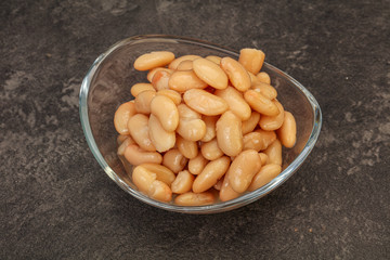 White beans kidney in the bowl
