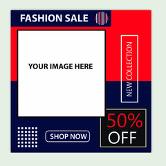 social media post template with modern style and  layout use for sale banner and social media ads in all colors and designs