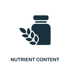 Nutrient Content icon from organic farming collection. Simple line Nutrient Content icon for templates, web design and infographics