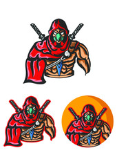 the red-robed mascot assassin logo bundle