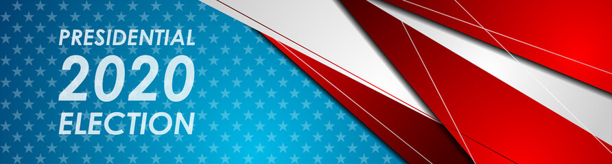 USA Presidential Election 2020 abstract background. Vector american banner design