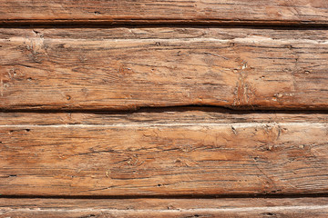 Brown wooden background Close up of a real door