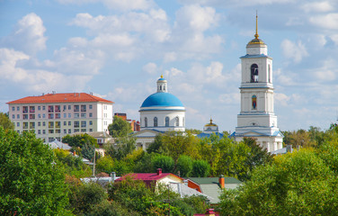 Obraz premium SERPUKHOV, RUSSIA - February, 2019: View of the city from the hill