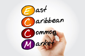 ECCM - East Caribbean Common Market acronym, business concept background