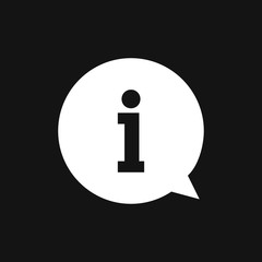 Information icon, vector symbol used for assistance and tourism
