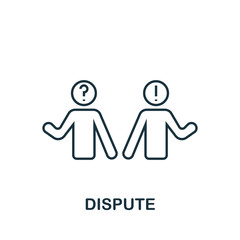 Dispute icon from personality collection. Simple line Dispute icon for templates, web design and infographics