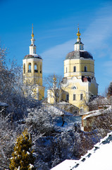 SERPUKHOV, RUSSIA - February, 2019: View of the Church of the Prophet Elijah