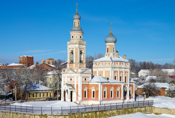 Fototapeta na wymiar SERPUKHOV, RUSSIA - February, 2019: Church Of The Assumption Of The Blessed Virgin