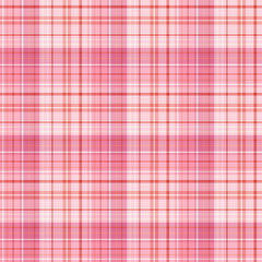 Seamless pattern in spring pink, red and white colors for plaid, fabric, textile, clothes, tablecloth and other things. Vector image.