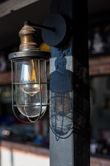 Vintage lamp in Kemer restaurant